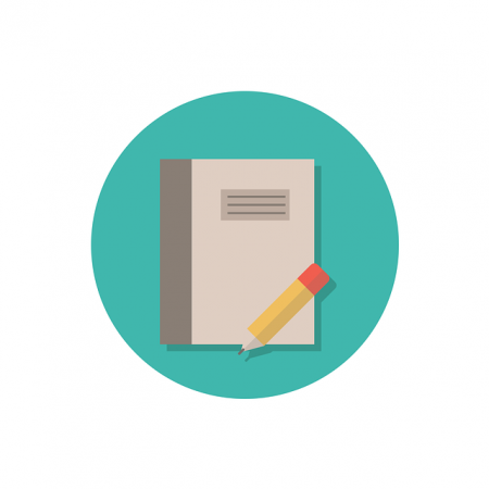 notebook and pencil
